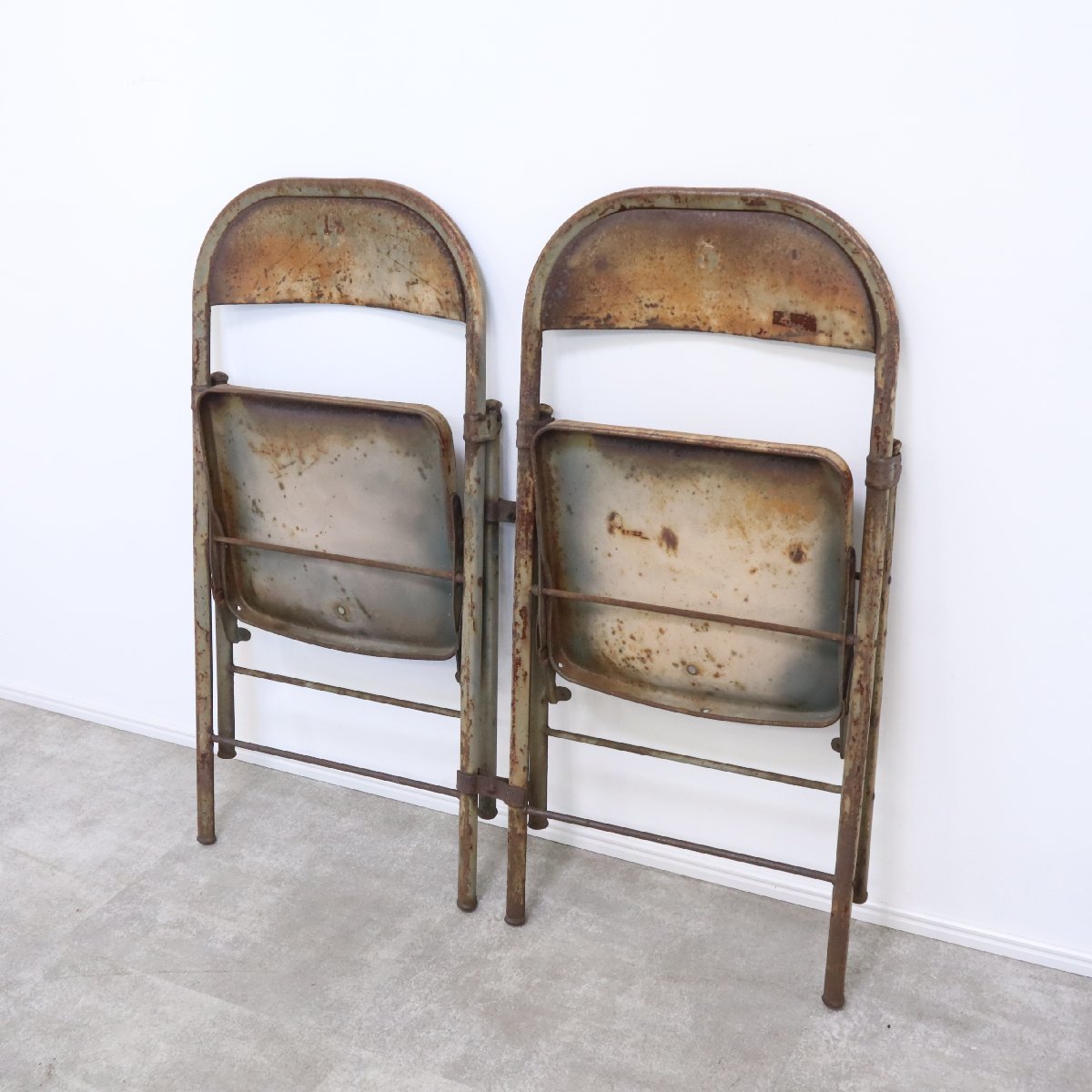 ヴィンテージ パイプ椅子 フォールディング チェア 折り畳み椅子