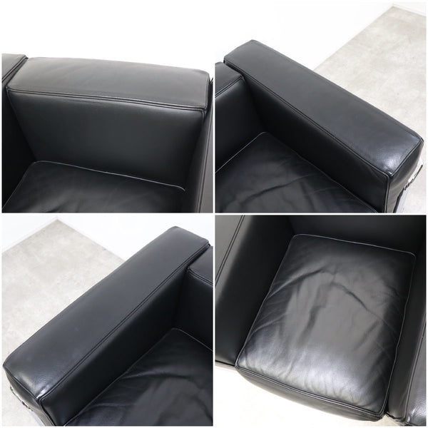 【美品】正規品 Cassina カッシーナ LC2 1人掛けソファ ル・コルビュジエ 本革 刻印あり No.4【12B2211055】