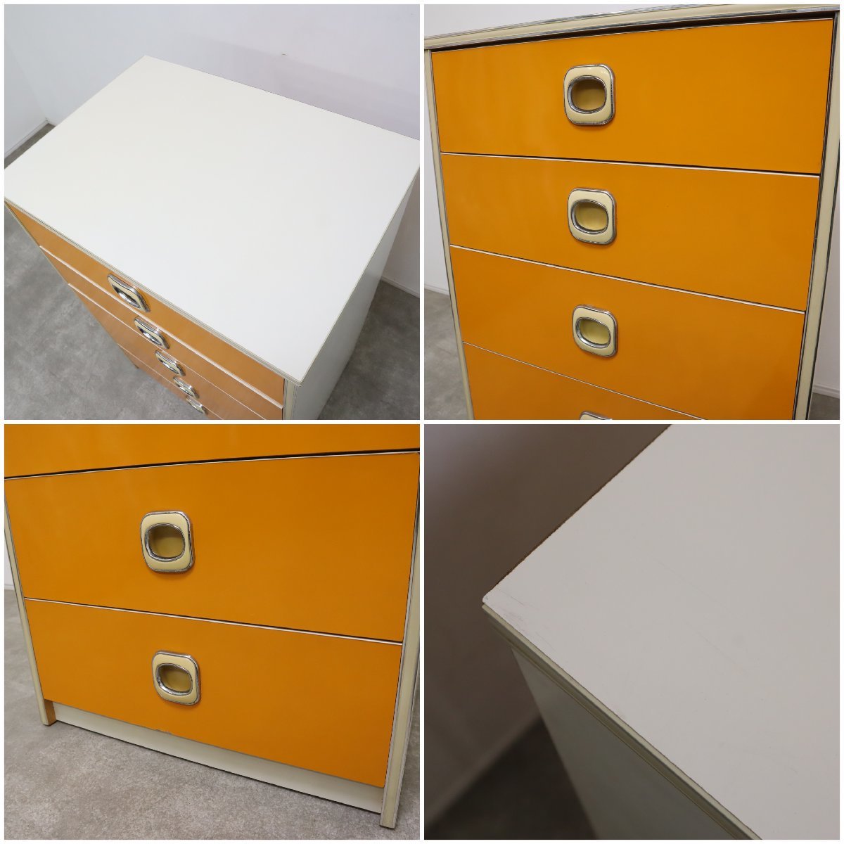 ビビットオレンジ際立つレトロポップチェスト – バナルオンライン