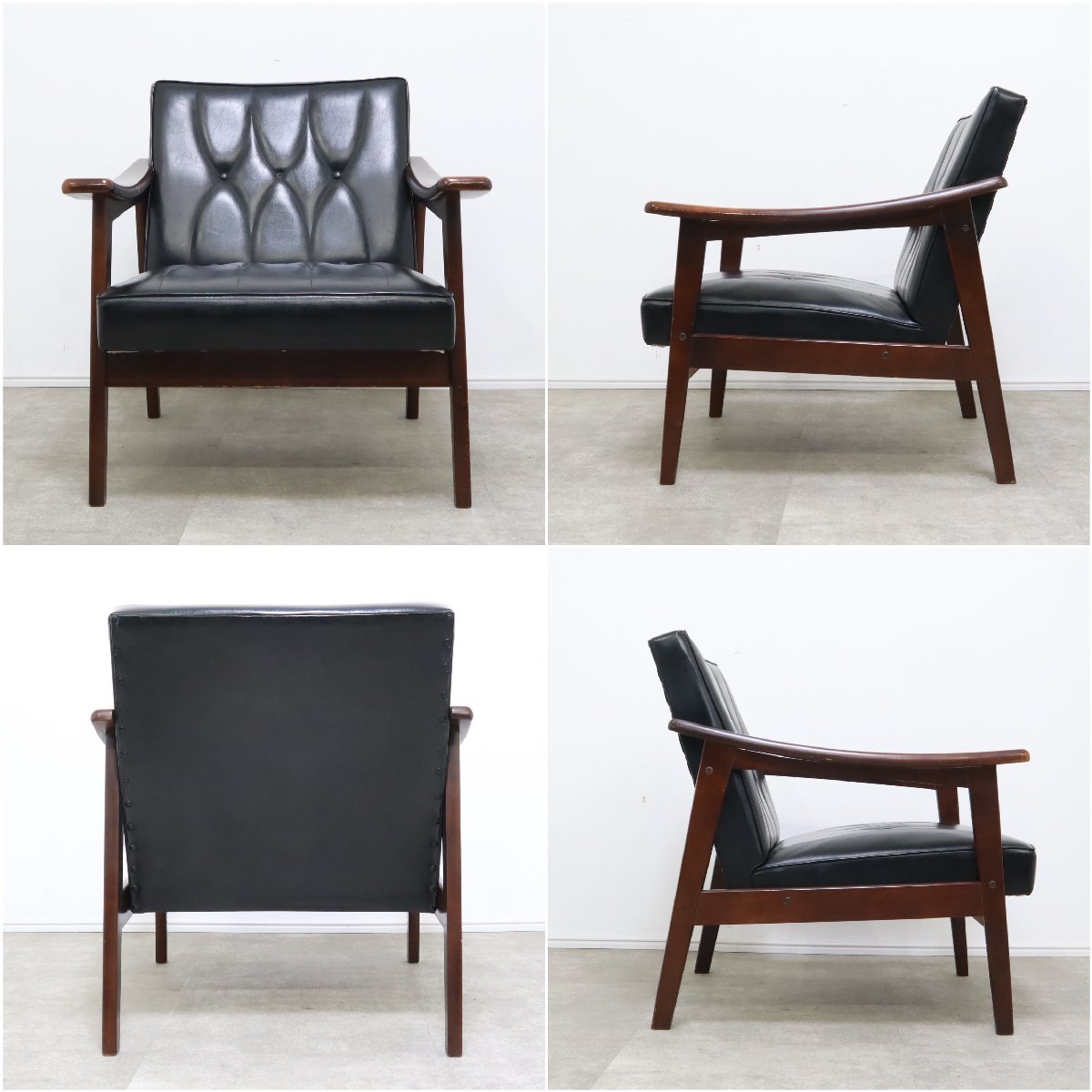 オールドカリモク 希少な赤ロゴ！1人掛けソファ – バナルオンライン