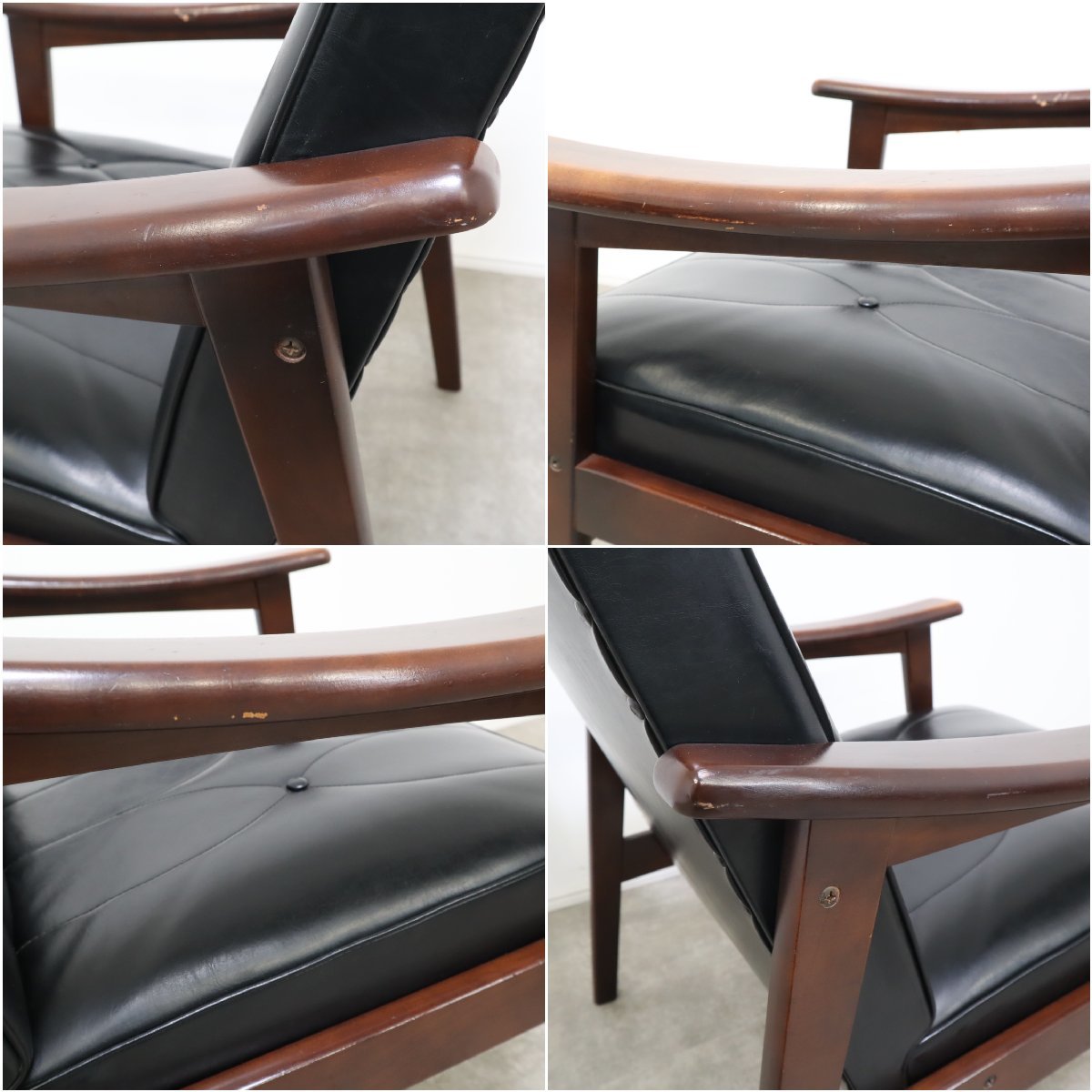 オールドカリモク 希少な赤ロゴ！1人掛けソファ – バナルオンライン