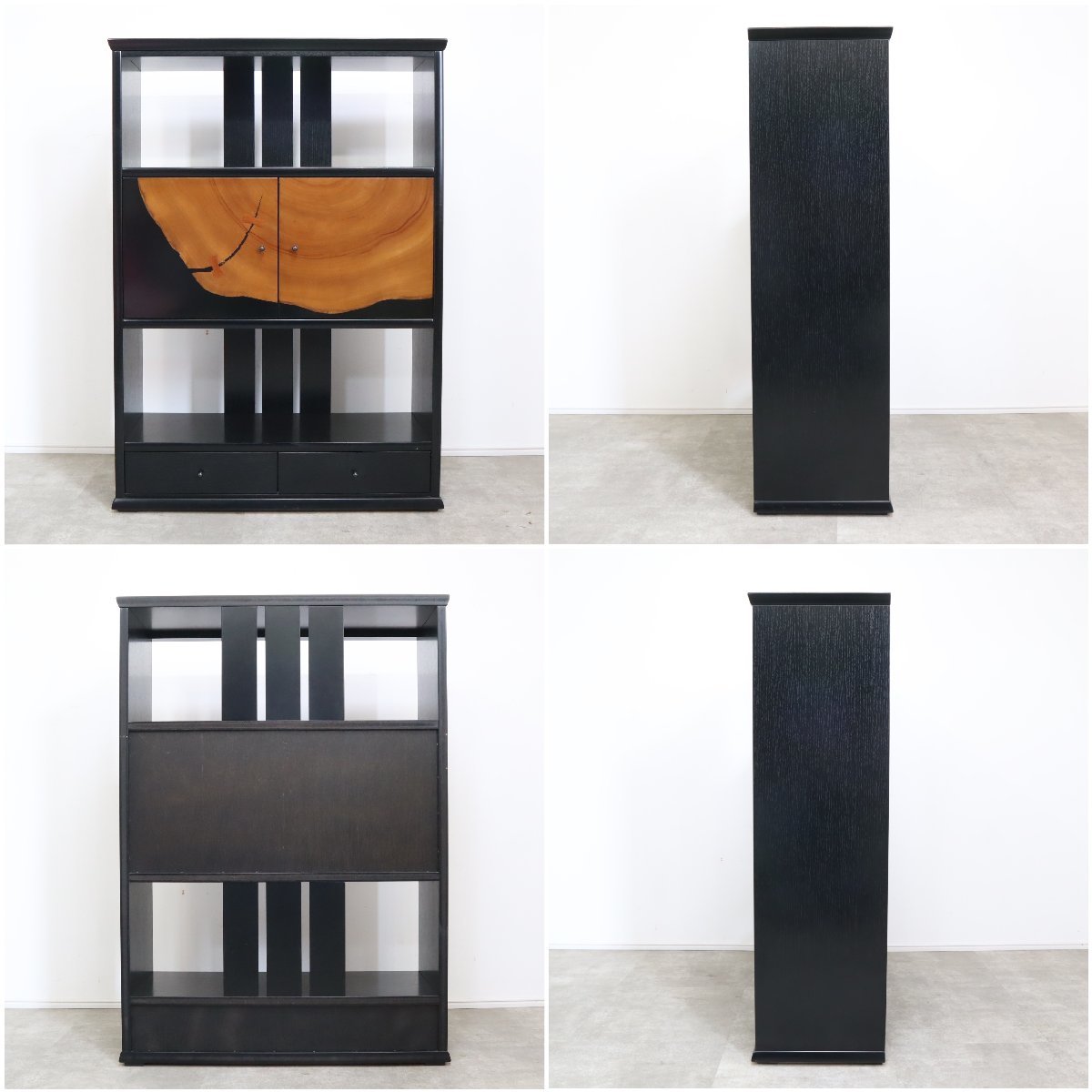 廃盤品！希少な大楠の輪切りを使用した「松岡漆工」飾り棚 – バナル