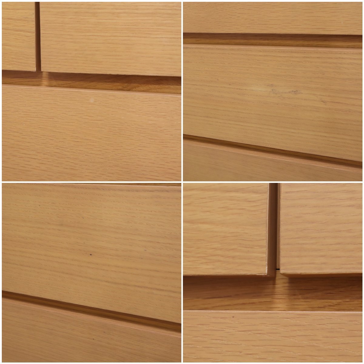オーク材使用の無印良品 MUJI チェスト 4段ワイド – バナルオンライン