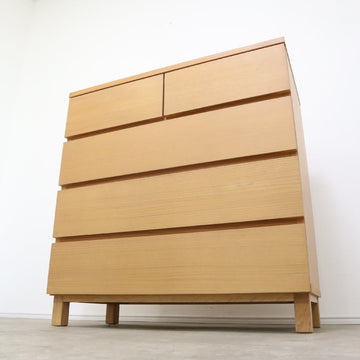 オーク材使用の無印良品 MUJI チェスト 4段ワイド – バナルオンライン 